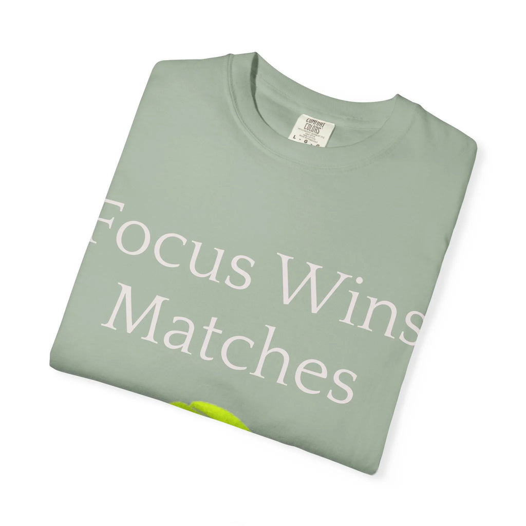 Focus Wins Matches Tennis Ball T-shirt | Tennis Graphic Tee - 250 USA Celebration