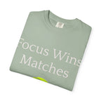 Focus Wins Matches Tennis Ball T-shirt | Tennis Graphic Tee - 250 USA Celebration