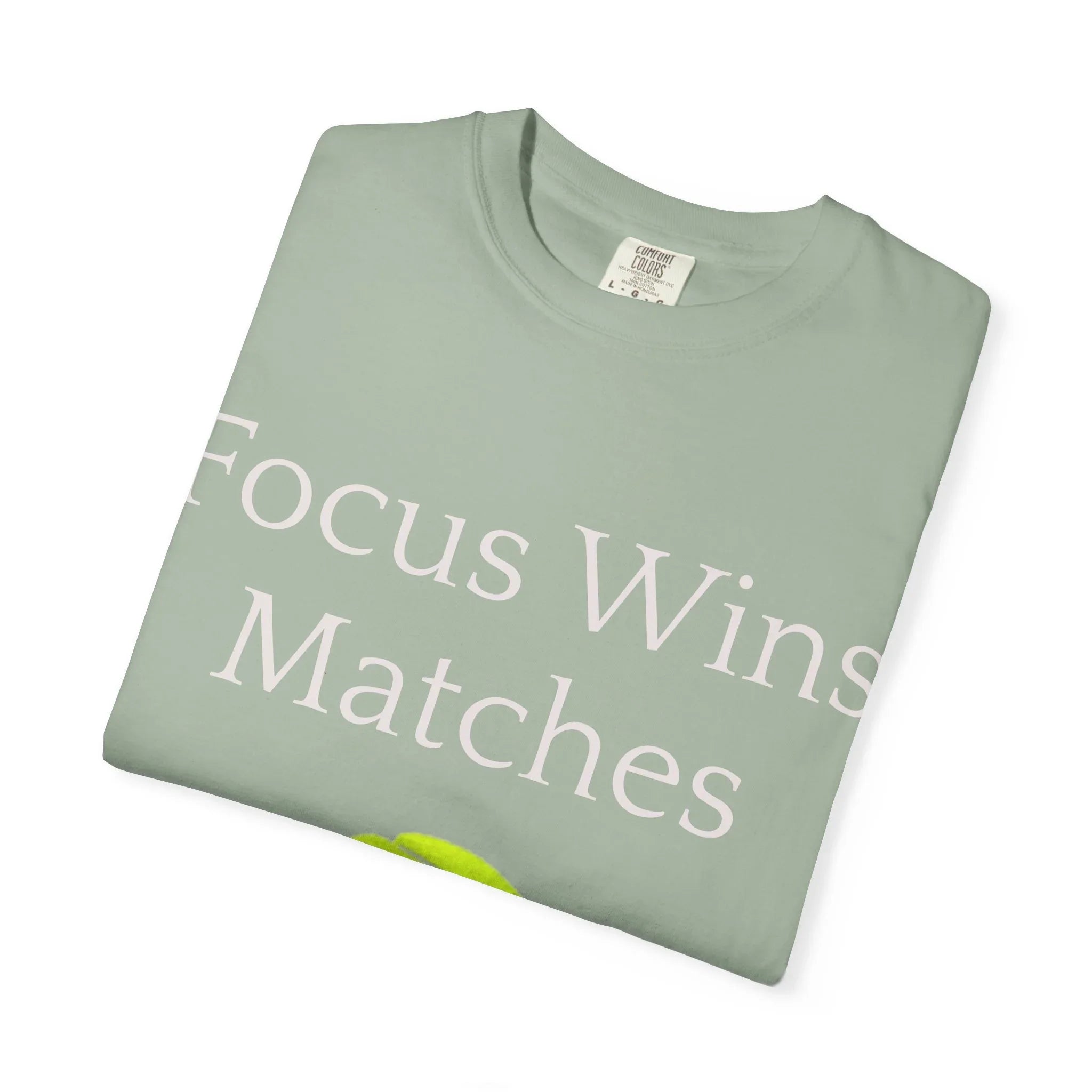 Focus Wins Matches Tennis Ball T-shirt | Tennis Graphic Tee - 250 USA Celebration