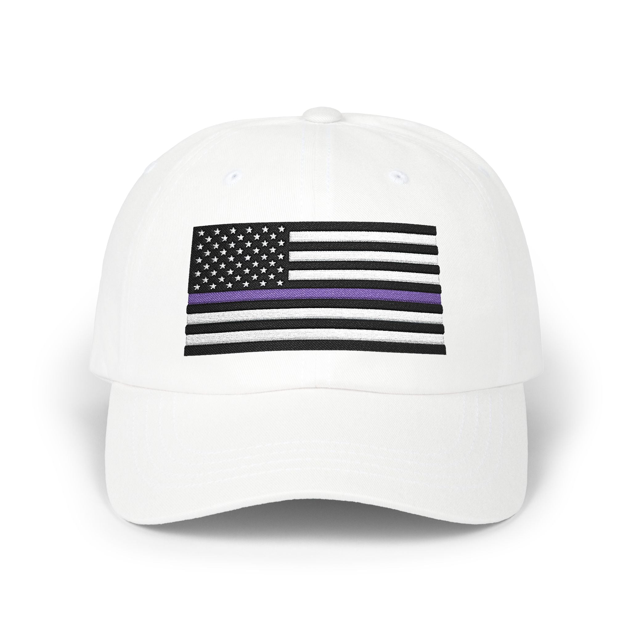 Thin Purple Line American Flag Dad Cap