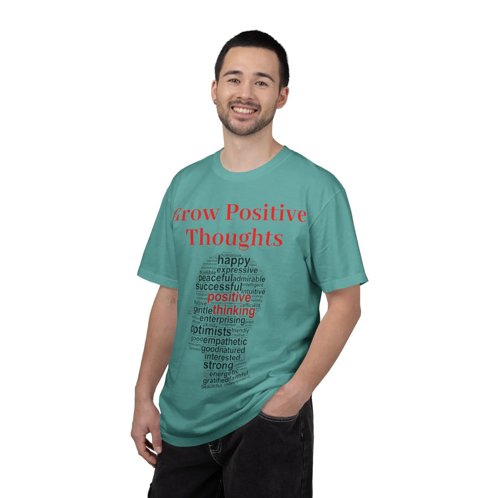 Grow Positive Thoughts T-shirt | Positive Word Cloud Mental Health Tee - 250 USA Celebration