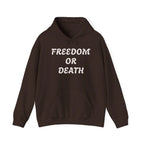 Freedom or Death Hoodie | Slogan Black Hooded Sweatshirt - 250 USA Celebration