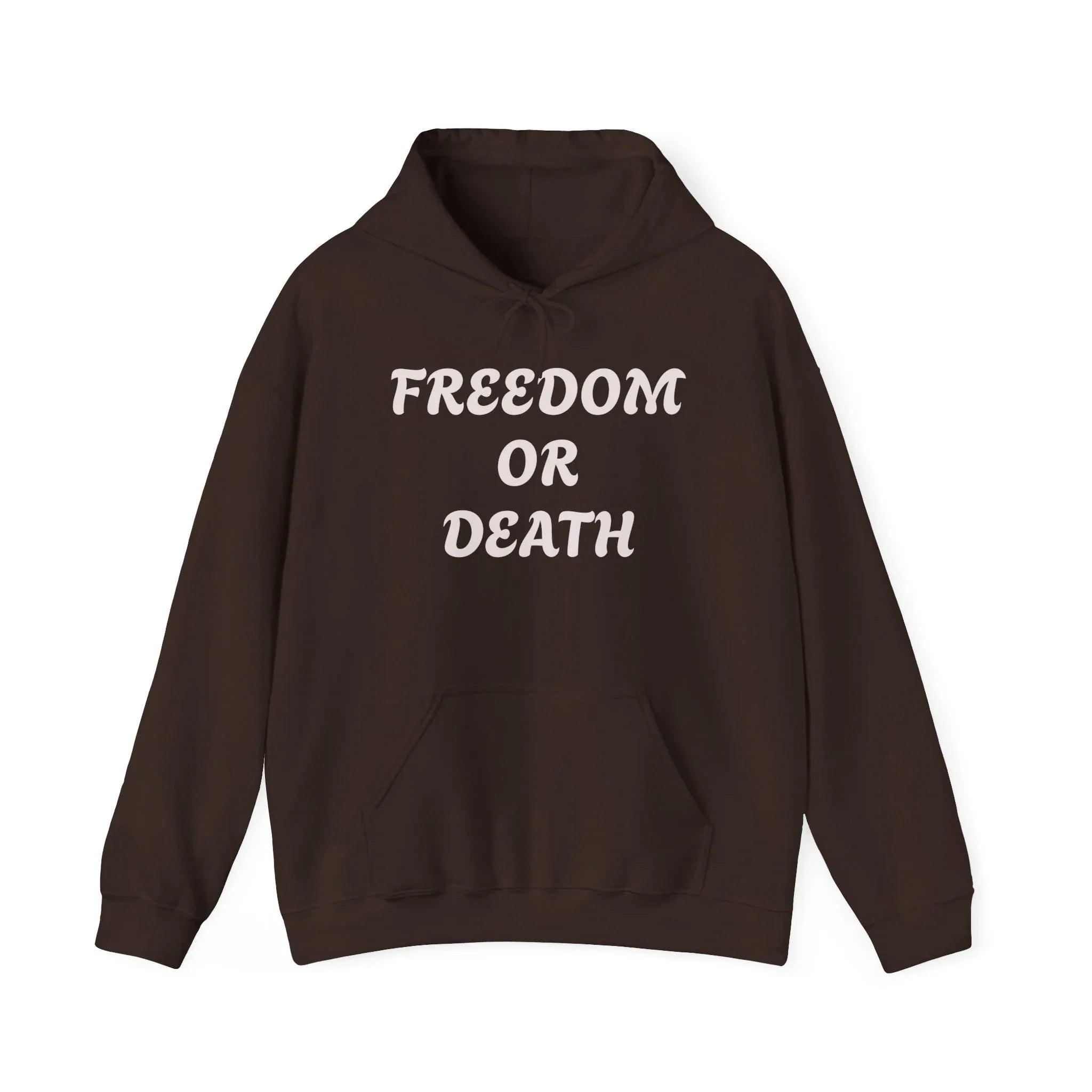 Freedom or Death Hoodie | Slogan Black Hooded Sweatshirt - 250 USA Celebration