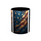 Vintage American Flag Mug | Accent Coffee Mug 11oz 15oz - 250 USA Celebration