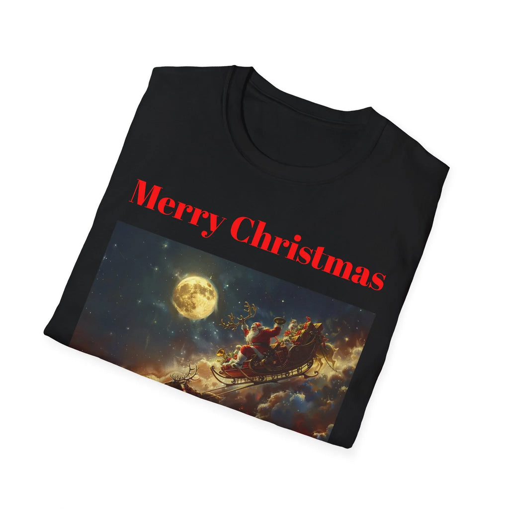 Christmas Graphic Tee, Unisex Softstyle T-Shirt, Holiday Outfit, Gift for Him/Her, Merry Christmas Shirt, Festive Wear - 250 USA Celebration