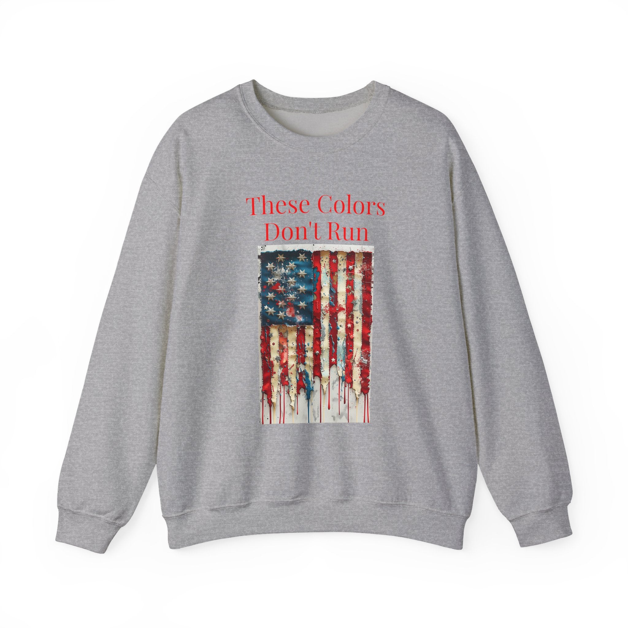 Patriotic Vintage Crewneck Sweatshirt, USA Flag Design, Unisex Sweatshirt, Cozy Apparel for Independence Day, Gift for Veterans