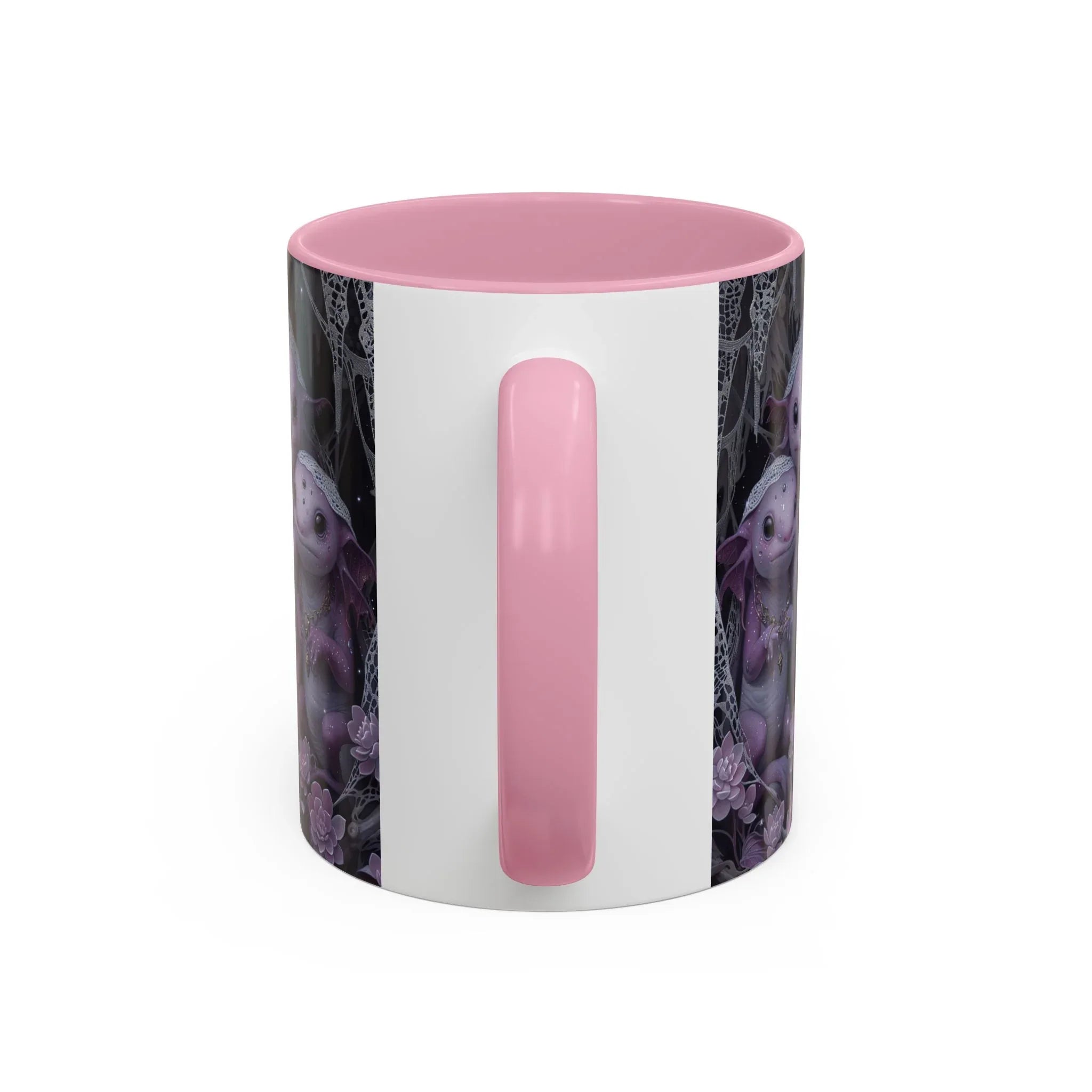 Purple Axolotl Trio Mug | Cute Amphibian Art Ceramic Coffee Cup - 250 USA Celebration