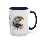 American Flag Bald Eagle Mug | Accent Coffee Mug - 250 USA Celebration