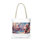 Santa Claus Holiday Tote Bag, AOP Printing, Christmas Gift Bag, Festive Shopping Tote, Fun Winter Accessories, Unique Holiday Item - 250 USA Celebration