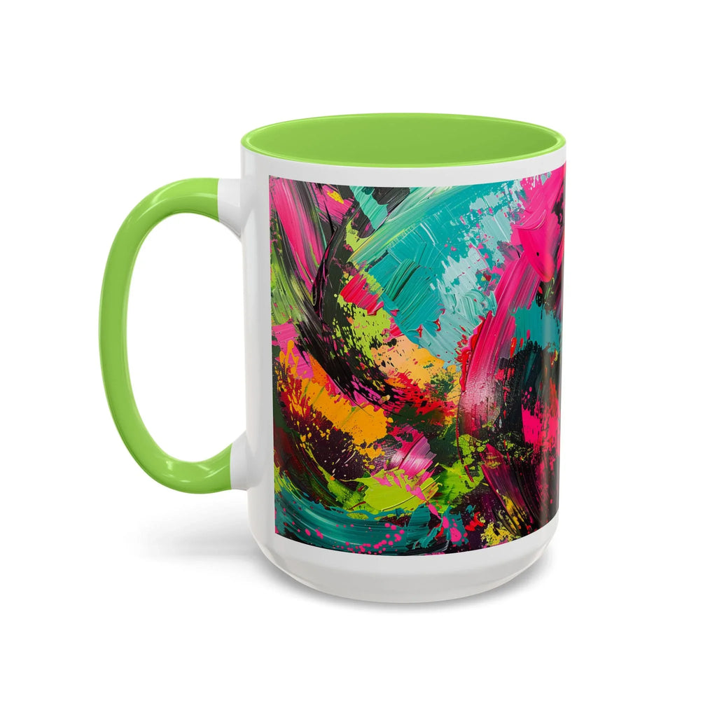 Abstract Colorful Brushstroke Mug | 11oz 15oz Ceramic - 250 USA Celebration