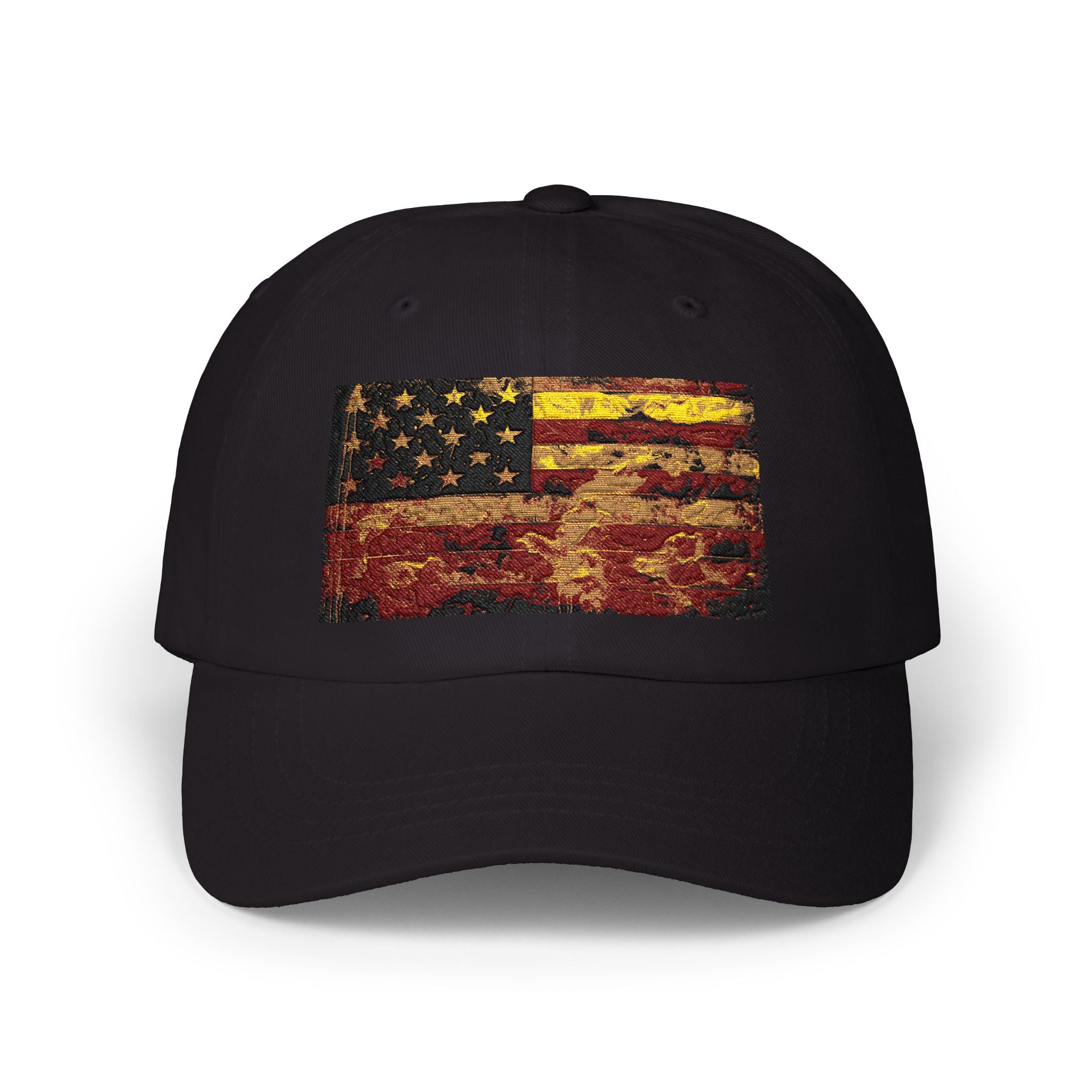 Classic Dad Cap — Distressed American Flag Embroidered Hat