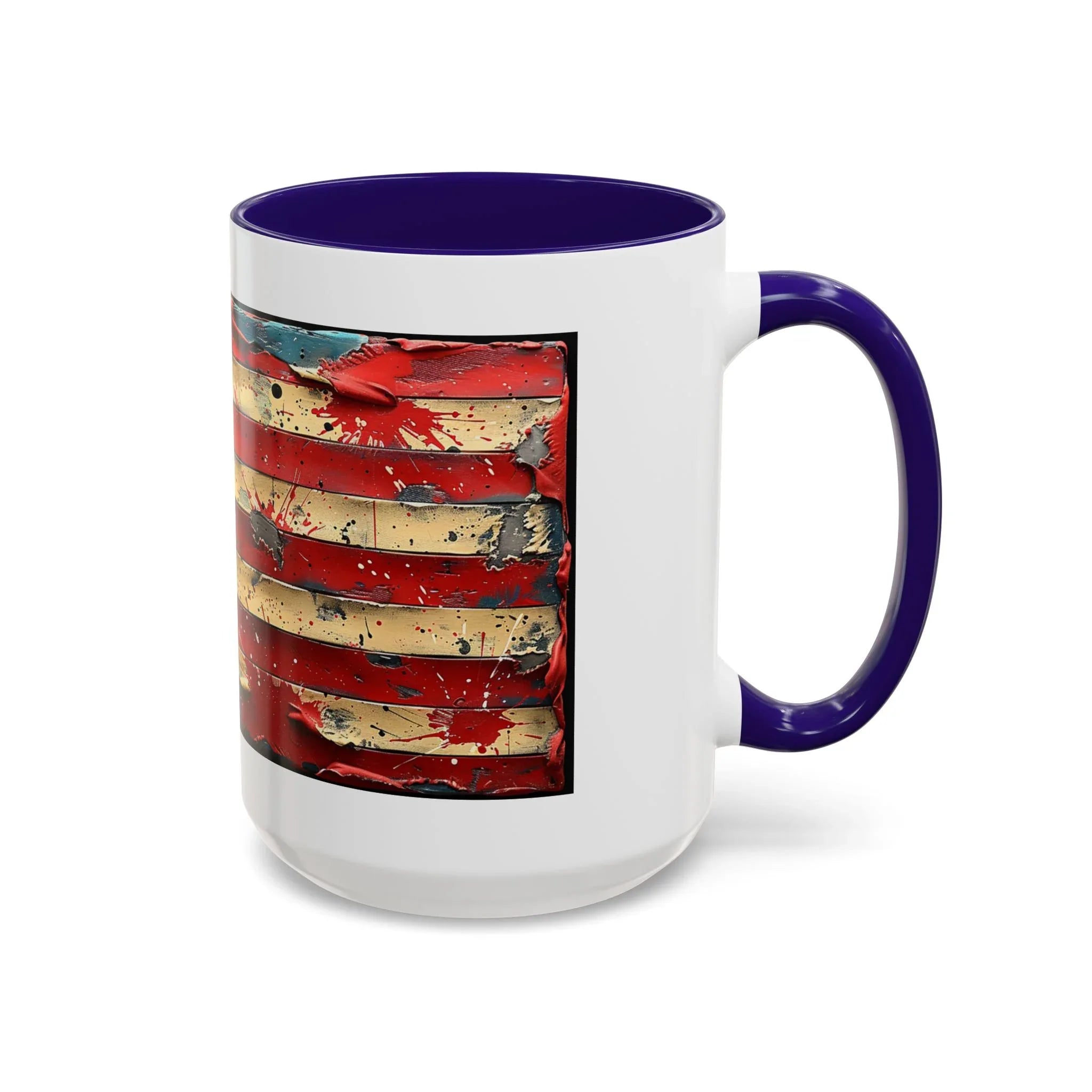 Colorful Mugs (11oz, 15oz), American Flag, Patriotic Flag coffee cup - 250 USA Celebration
