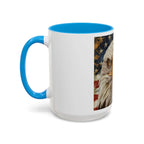 Colorful Mugs (11oz, 15oz) Majestic bald eagle head Patriotic coffee cup, America 250 Celebration coffee cup - 250 USA Celebration