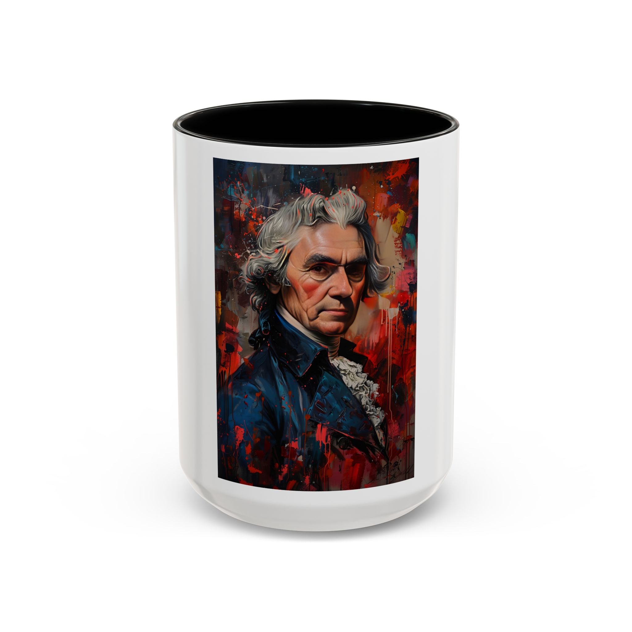 Thomas Jefferson Portrait Art Coffee Mug — Vintage Style Accent Mug