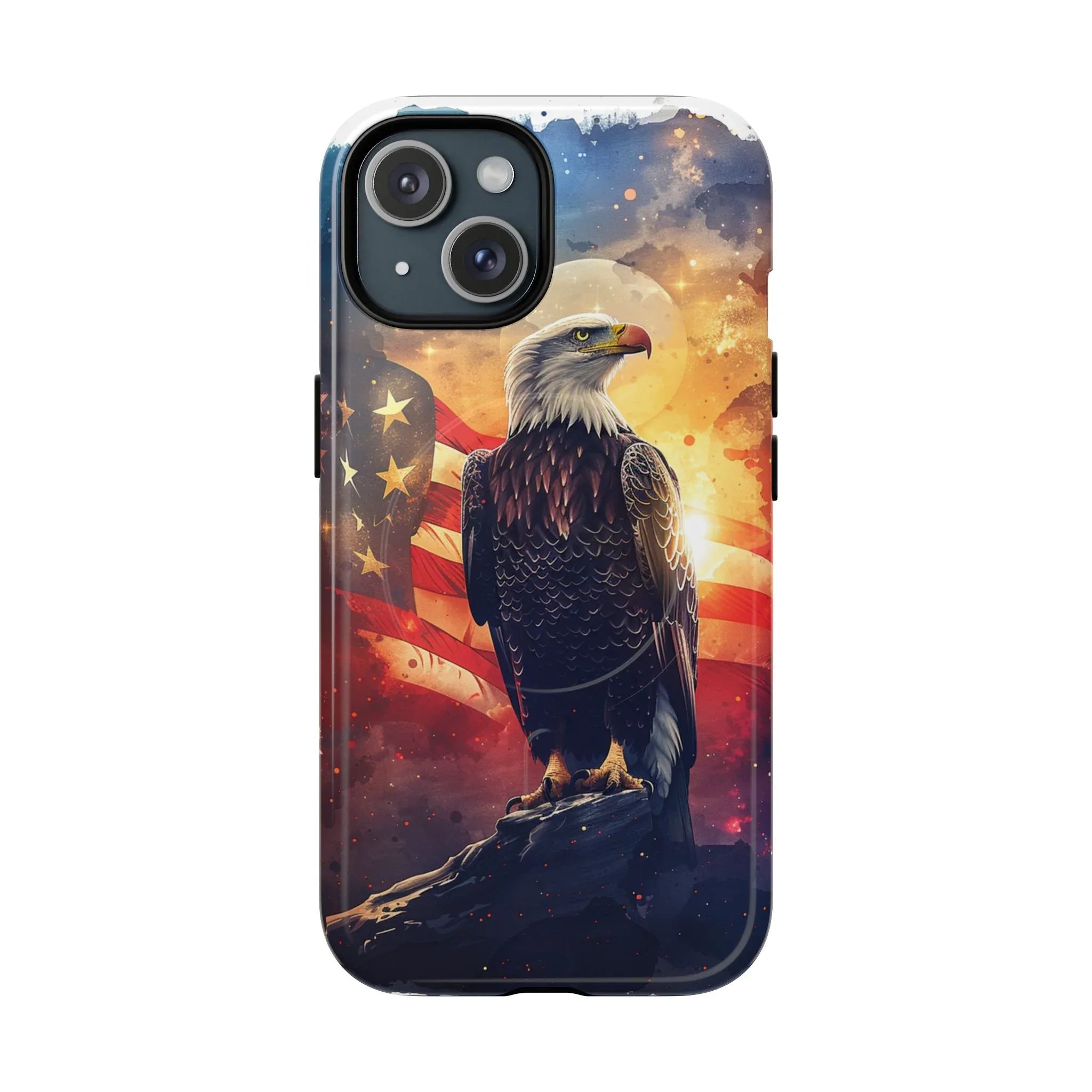 Patriotic Eagle Magnetic Phone Case, Tough Phone Covers, Americana Gifts, Unique Cell Phone Case, Fourth of July, Veterans Day - 250 USA Celebration