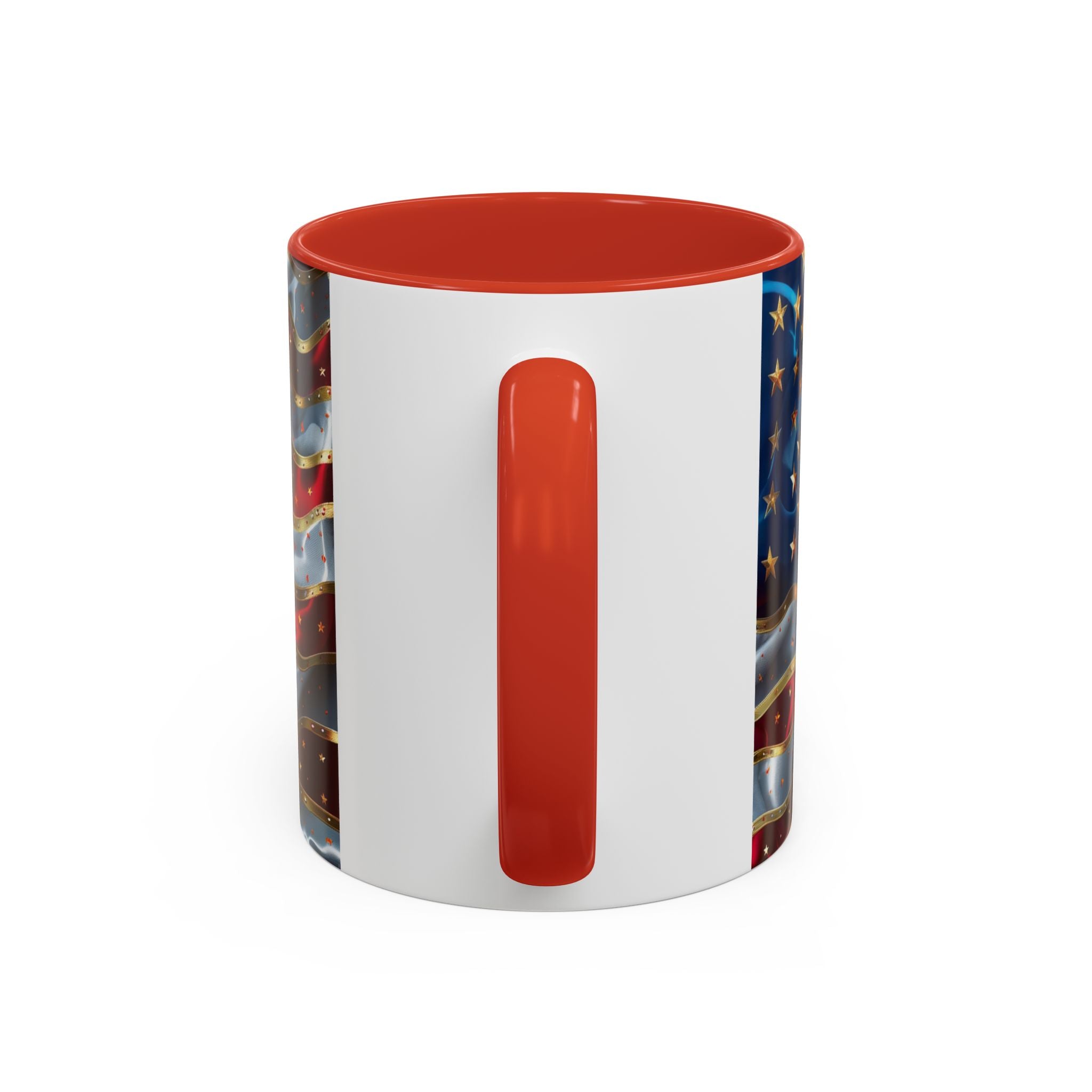 Patriotic American Flag Accent Coffee Mug (11/15oz)