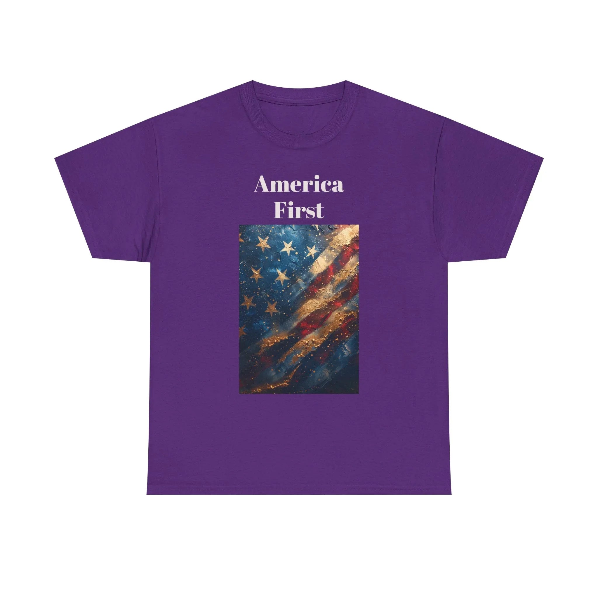 Vintage American Flag Tee, Patriotic Apparel, Independence Day Shirt, Unisex Cotton T-Shirt, Memorial Day Gift, America First Design - 250 USA Celebration
