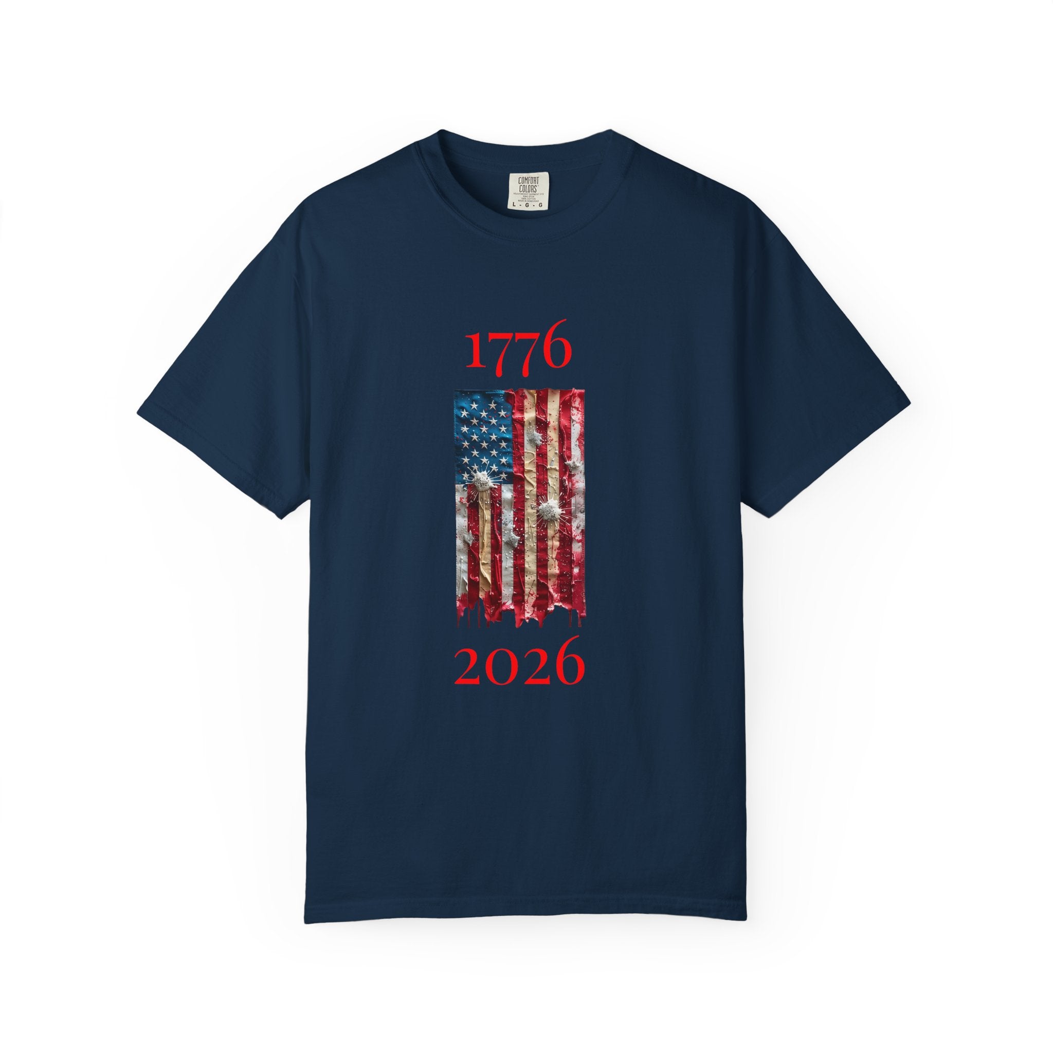 1776–2026 Vintage Flag T-Shirt — Patriotic Independence Day Tee