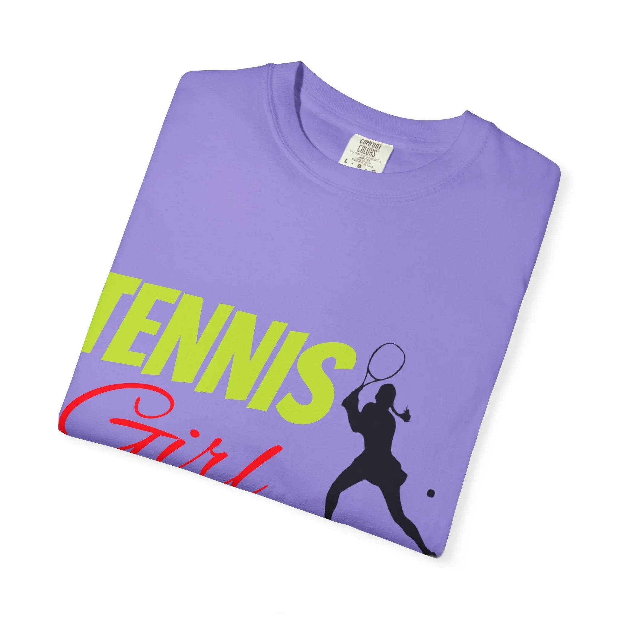 Tennis Girl T-shirt | Tennis Player Silhouette, Sporty Graphic Tee - 250 USA Celebration