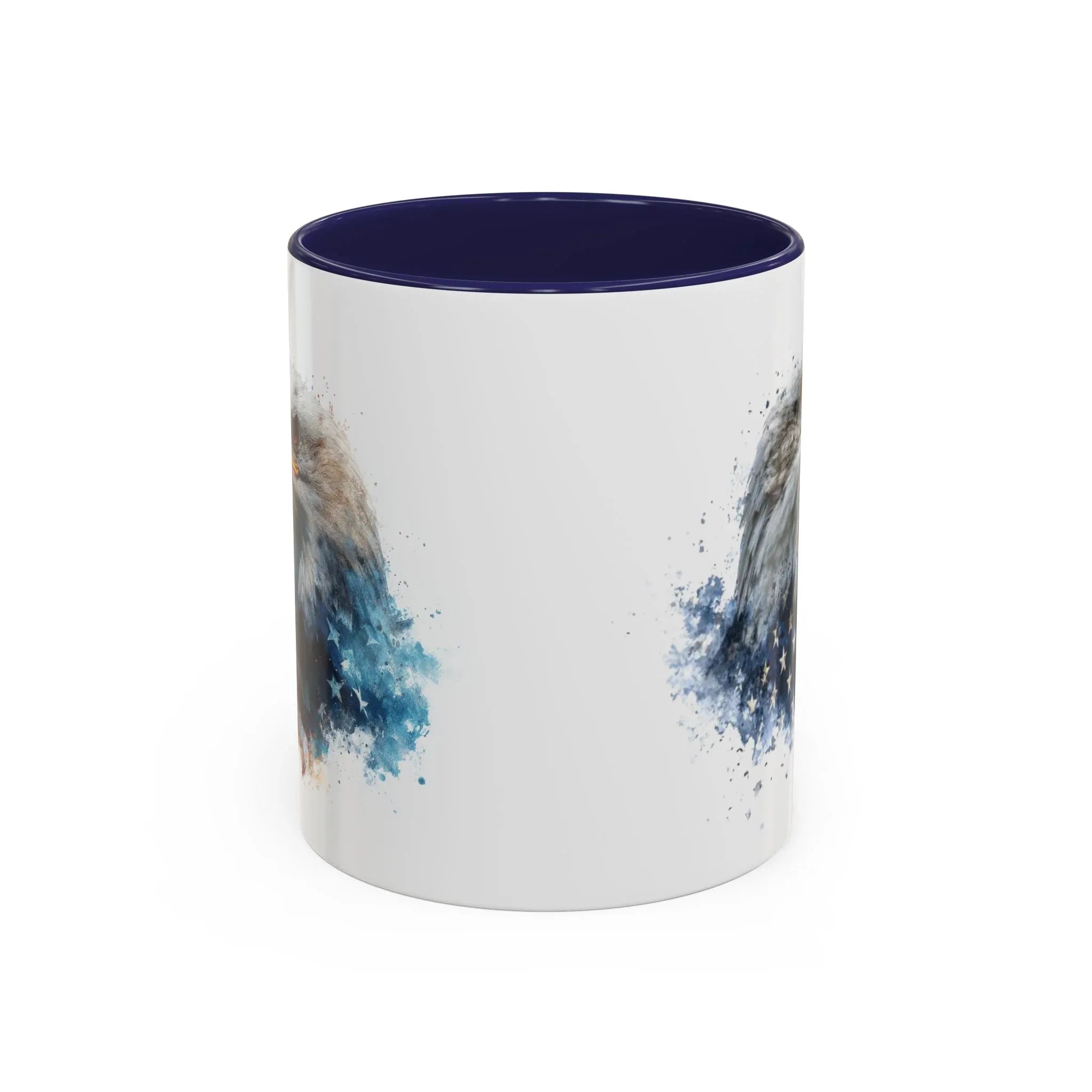 American Bald Eagle watercolor, Coffee Mug | Patriotic flag design - 250 USA Celebration