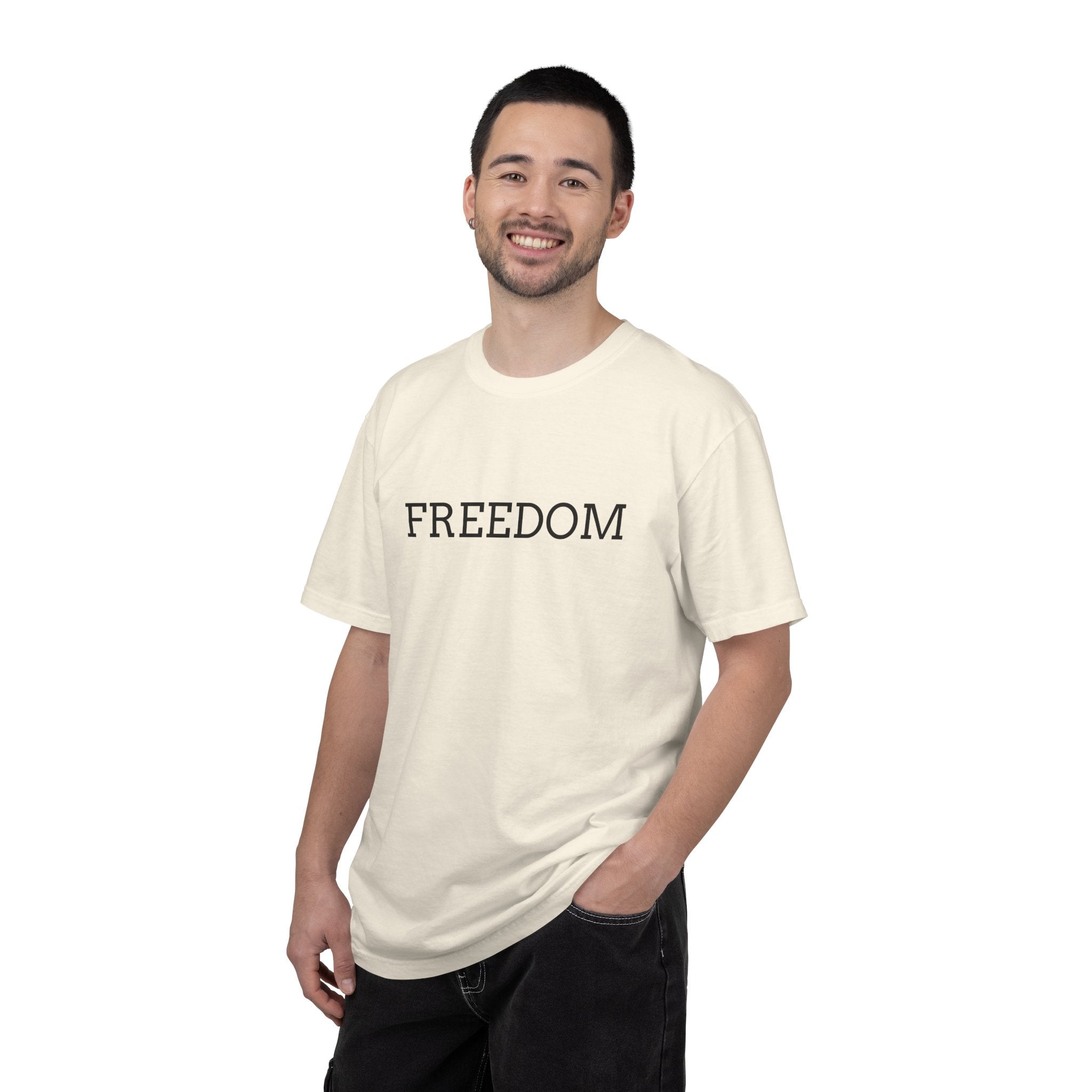 Freedom T-Shirt — Minimalist Text Graphic Tee