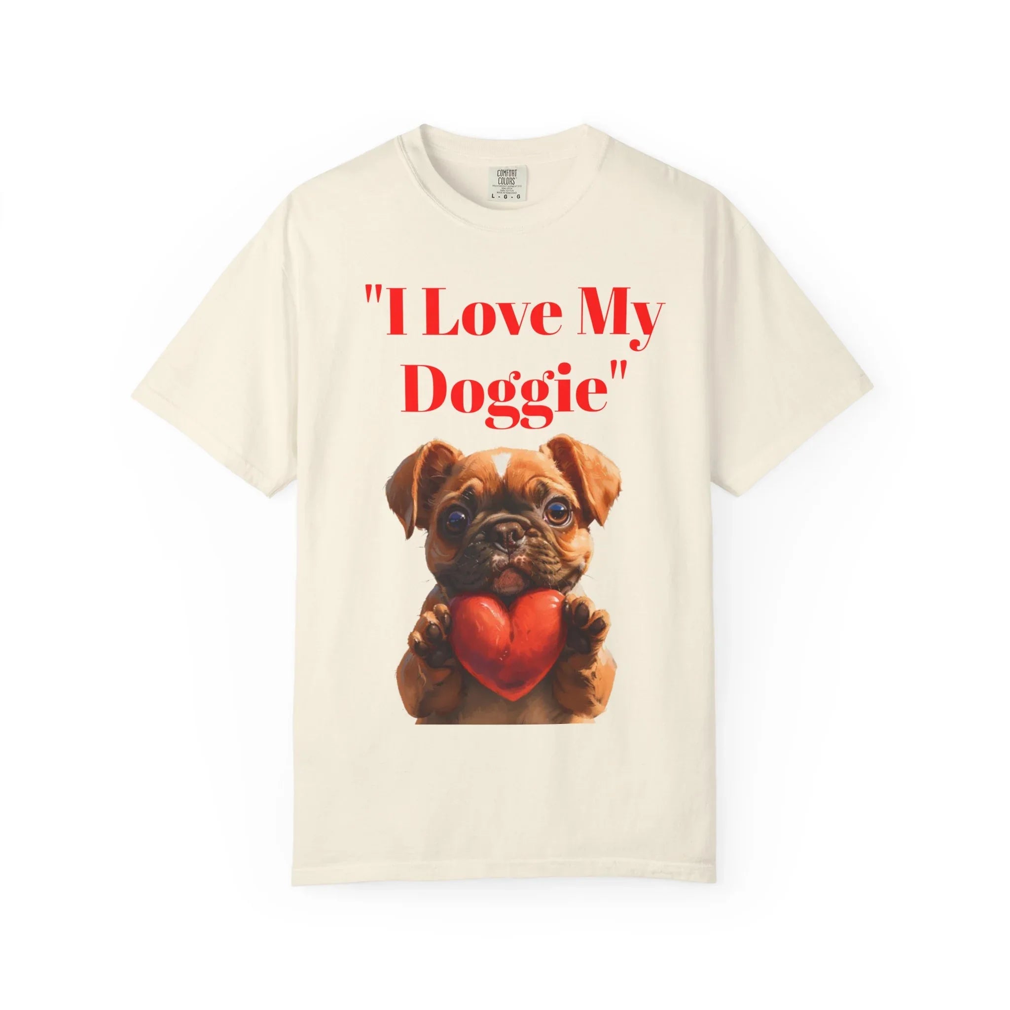 Cute French Bulldog Puppy Holding Red Heart T-shirt | Dog Lover Cartoon - 250 USA Celebration