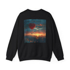 Love-themed Crewneck Sweatshirt, Valentines Day Sweatshirt, Heart Design Apparel, Valentine's Gift, Valentine's Day Women's Merchandise - 250 USA Celebration