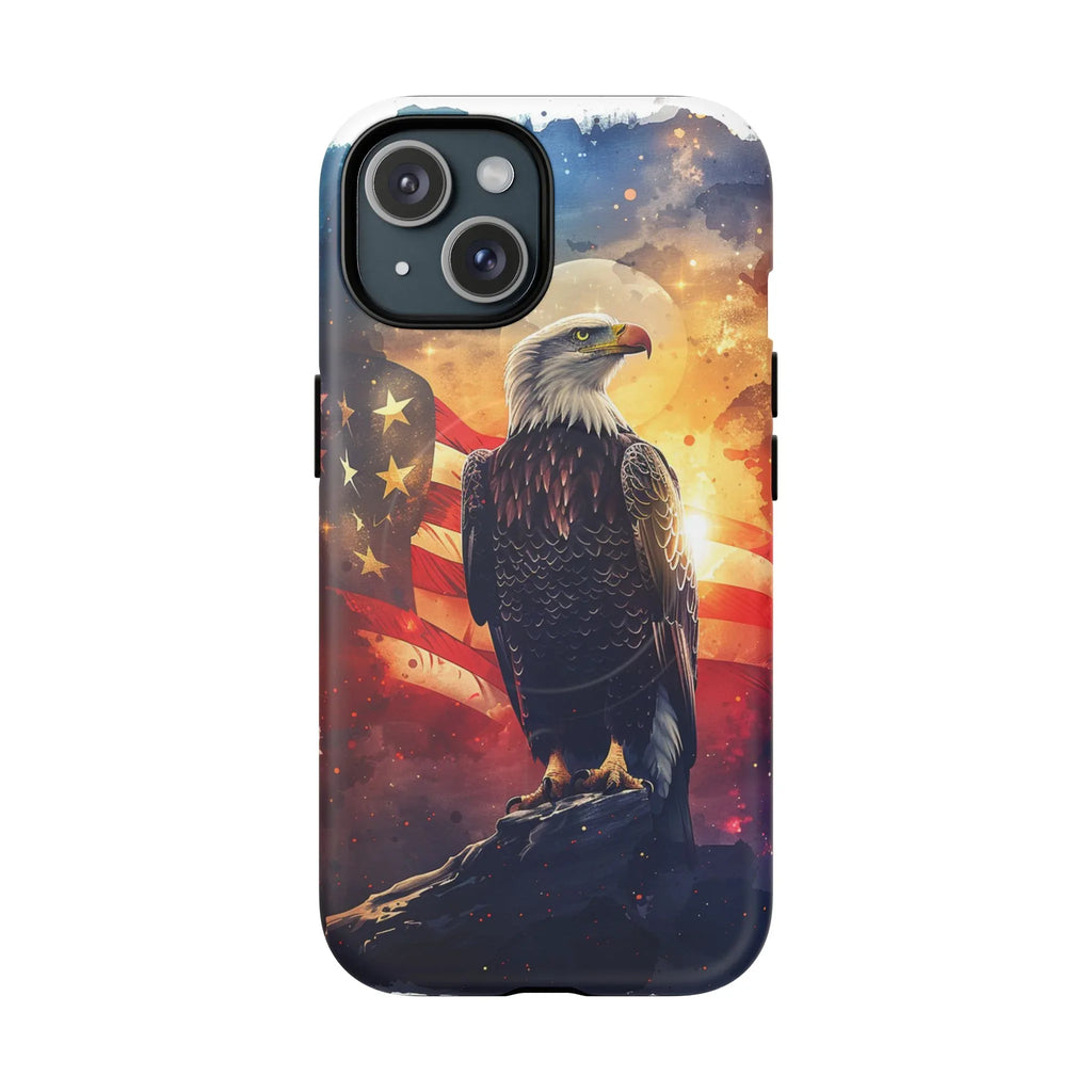 Patriotic Eagle Magnetic Phone Case, Tough Phone Covers, Americana Gifts, Unique Cell Phone Case, Fourth of July, Veterans Day - 250 USA Celebration