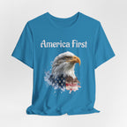 America First Eagle T-Shirt – Patriotic Bald Eagle Tee