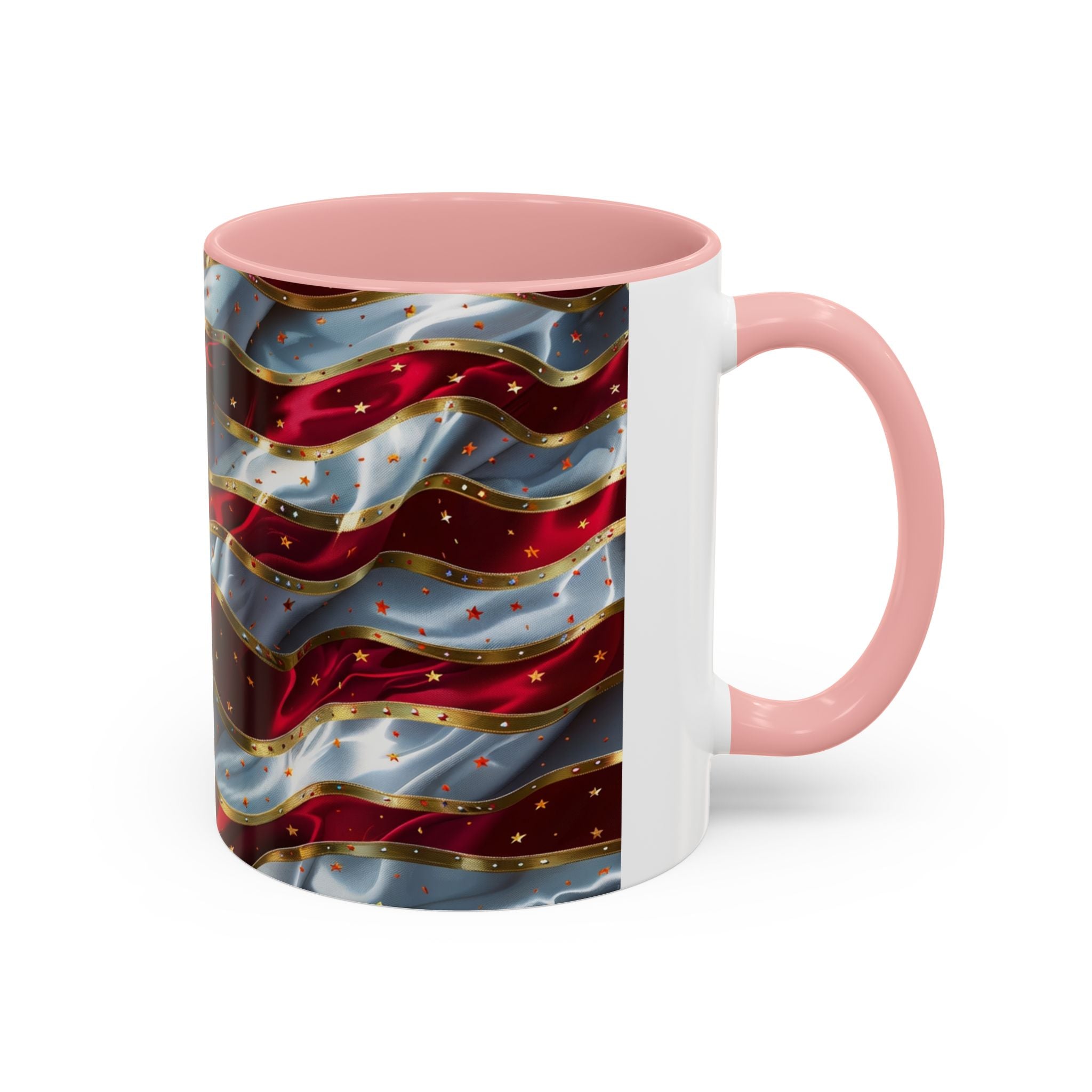 Patriotic American Flag Accent Coffee Mug (11/15oz)