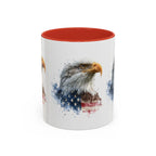 American Flag Bald Eagle Mug | Accent Coffee Mug - 250 USA Celebration