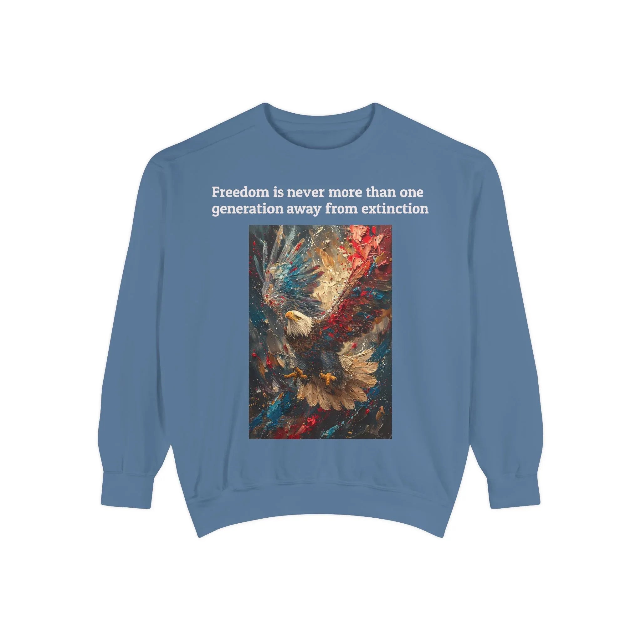 Patriotic Sweatshirt, American Flag, Eagle & Fireworks Design, Freedom Quote, 4th of July Shirt, Independence Day Apparel, Memorial Day - 250 USA Celebration