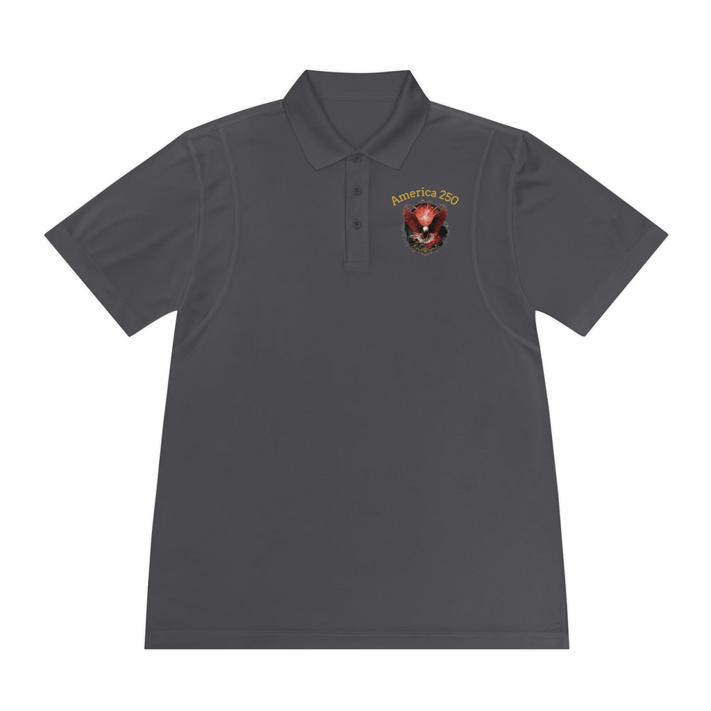 The "America 250" Commemorative Sport Polo – 1776–2026 Edition - America 250 Eagle Polo Shirt — Patriotic Men's Sport Polo