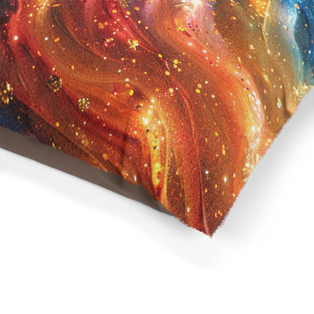 Galaxy Nebula Pet Bed | Colorful Space Swirl Dog Cat Cushion - 250 USA Celebration
