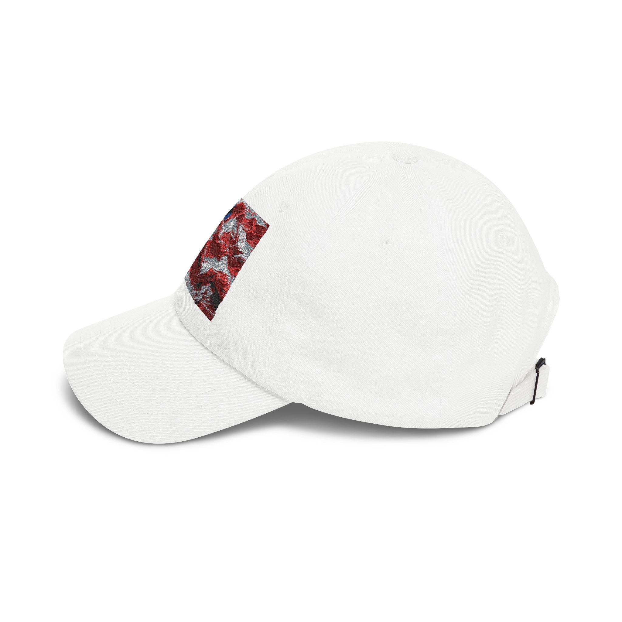 American Flag Dad Cap — Red White Blue Sequin Wave Baseball Hat