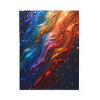 Galaxy Swirl Velveteen Plush Blanket — Colorful Cosmic Throw for Cozy Home & Gifts