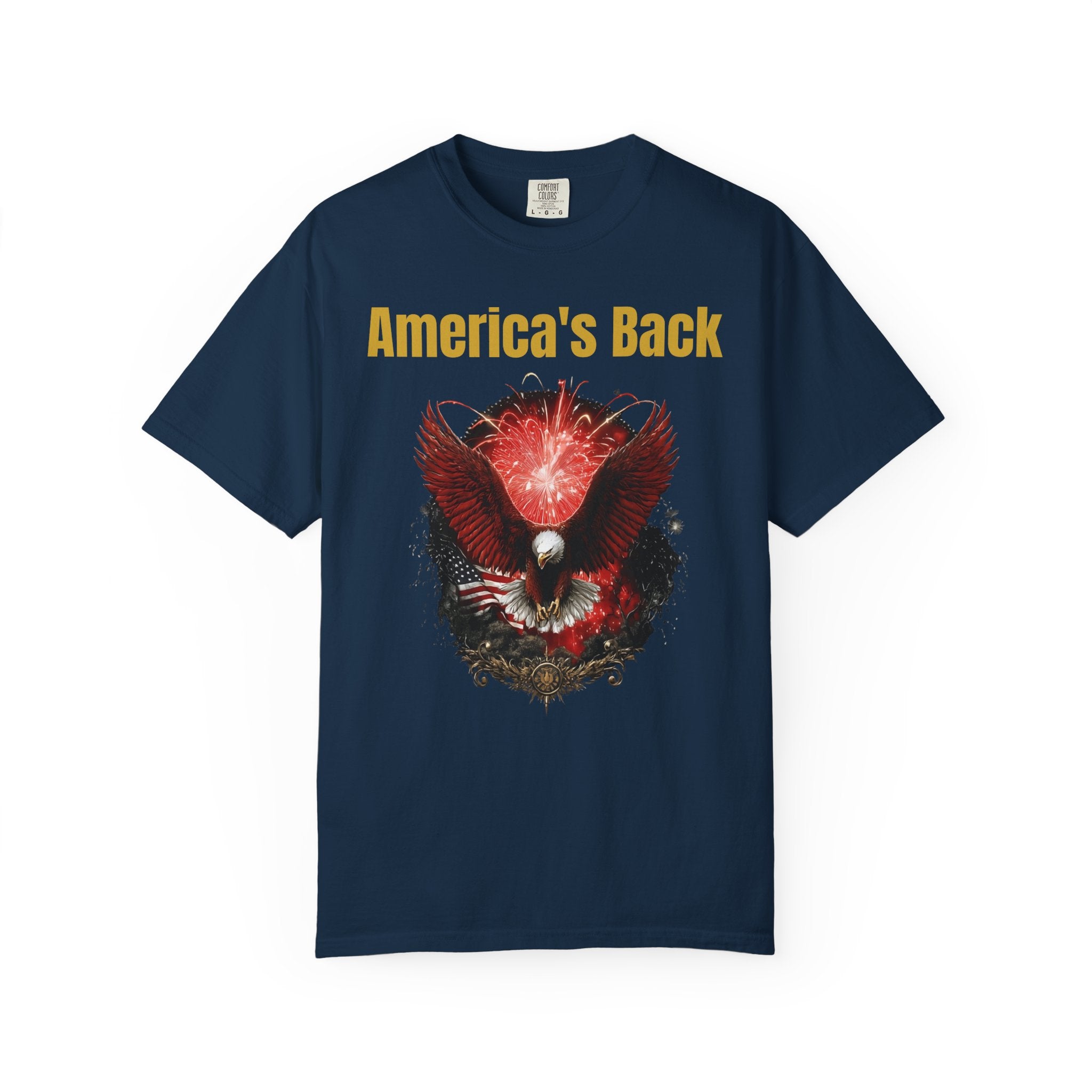 America's Back Eagle T-Shirt — Patriotic USA Fireworks Tee