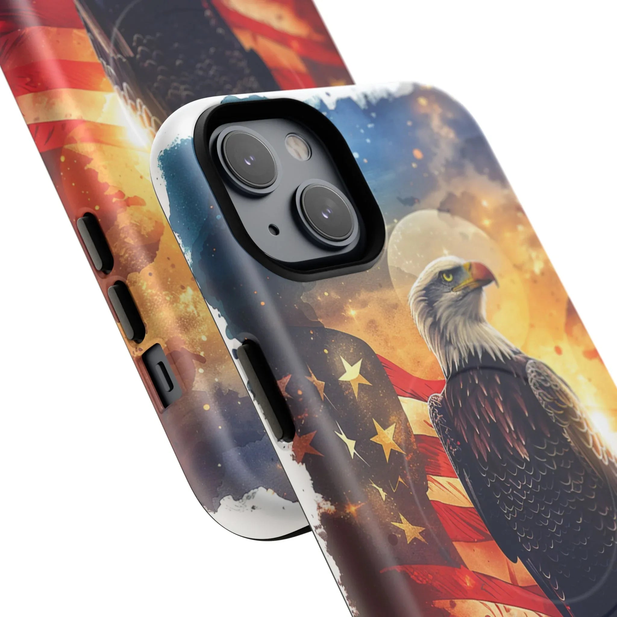 Patriotic Eagle Magnetic Phone Case, Tough Phone Covers, Americana Gifts, Unique Cell Phone Case, Fourth of July, Veterans Day - 250 USA Celebration