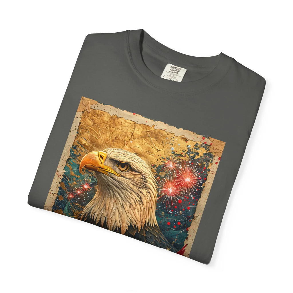 Bald Eagle with American Flag T-Shirt | Patriotic Vintage USA - 250 USA Celebration