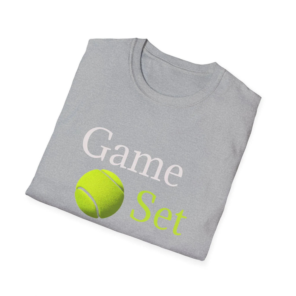 Game Set Match T-Shirt | Tennis Ball Graphic Tee - 250 USA Celebration
