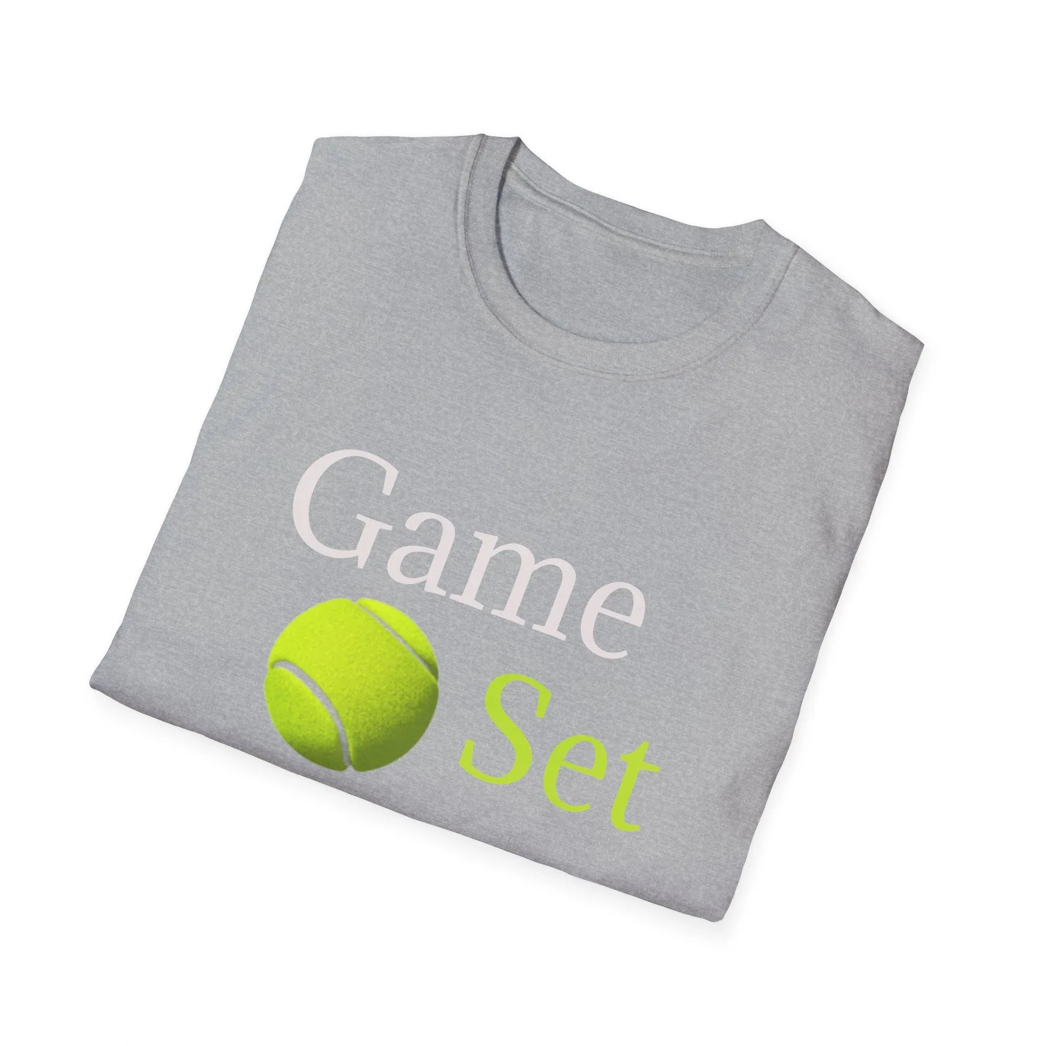 Game Set Match T-Shirt | Tennis Ball Graphic Tee - 250 USA Celebration