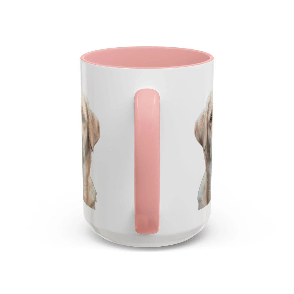 Soulful Labrador Portrait Accent Coffee Mug, Cute Dog Face Ceramic Mug - 250 USA Celebration