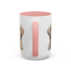 Soulful Labrador Portrait Accent Coffee Mug, Cute Dog Face Ceramic Mug - 250 USA Celebration