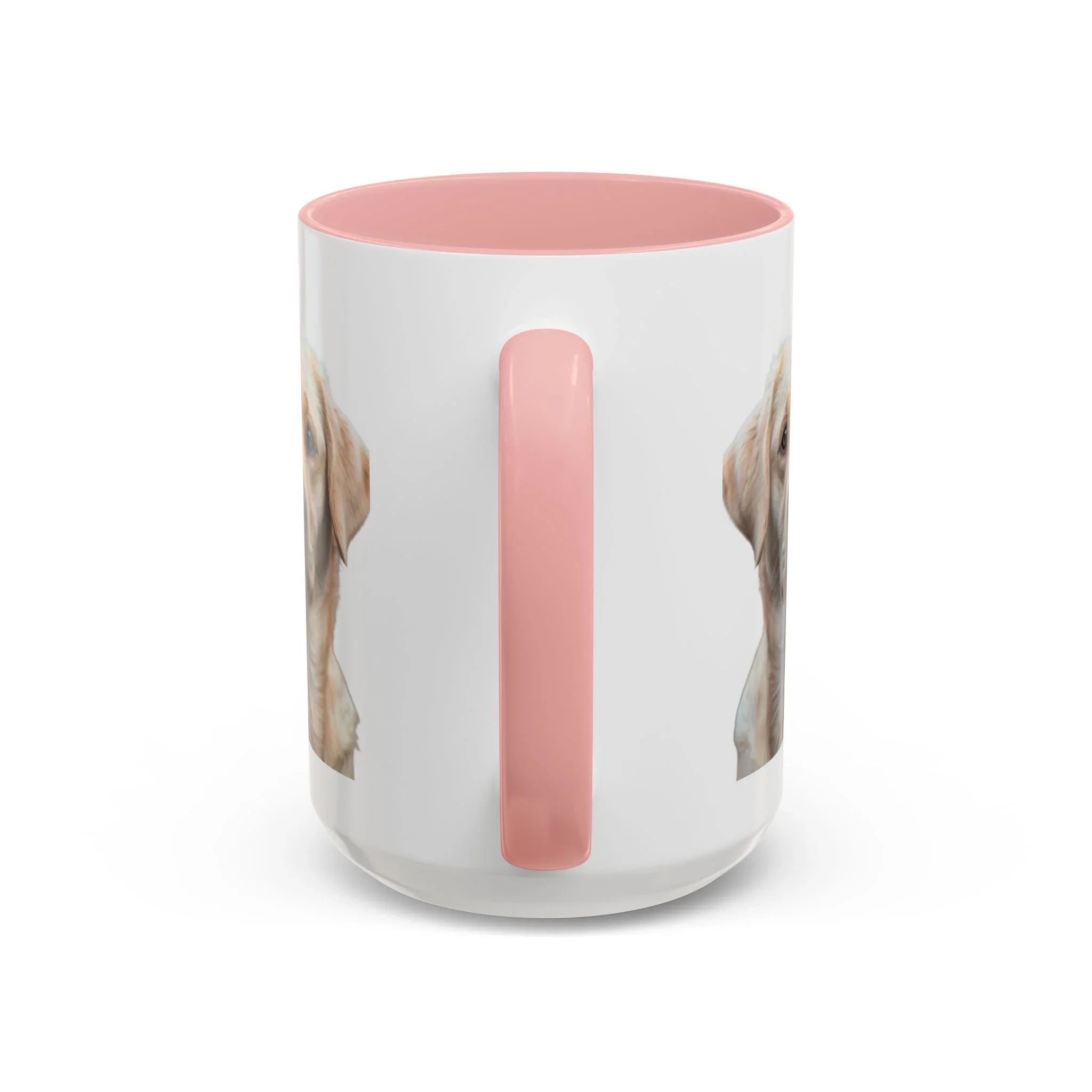 Soulful Labrador Portrait Accent Coffee Mug, Cute Dog Face Ceramic Mug - 250 USA Celebration