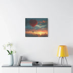 Romantic Canvas Wall Art, Love, Heart Balloon Art, Gift for Couples, Valentines Wall Decor, Valentine's Day Women's Merchandise, Valentines - 250 USA Celebration