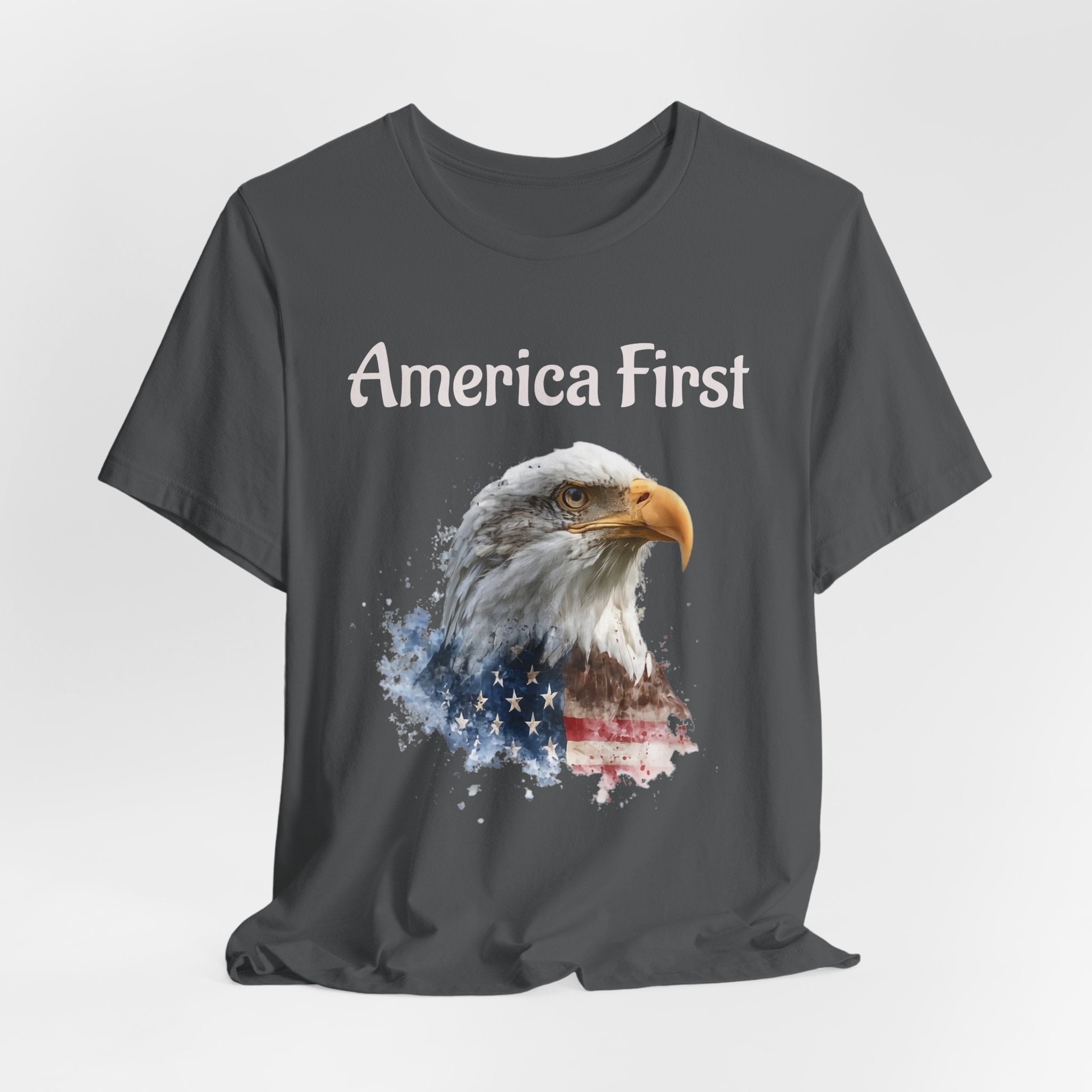 America First Eagle T-Shirt – Patriotic Bald Eagle Tee