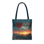 Romantic Heart Tote Bag, Date Nights, Valentine's Day, Travel, Valentine's Day Women's Merchandise, Cute Love Apparel, Valentine's Gifts, - 250 USA Celebration