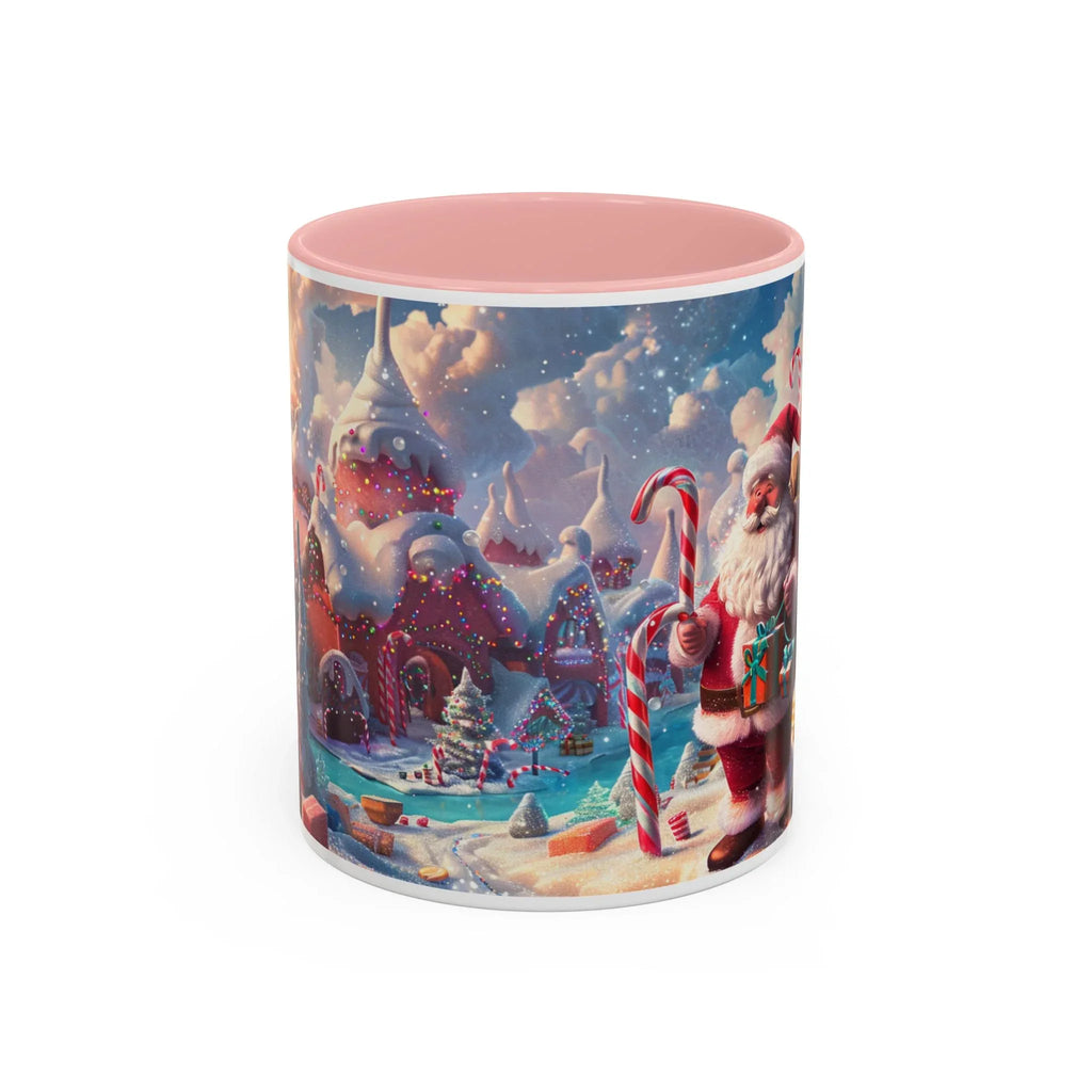 Festive Santa Accent Coffee Mug, Christmas Gift, Holiday Decor, Winter Wonderland, Hot Cocoa Mug, Seasonal Drinkware - 250 USA Celebration