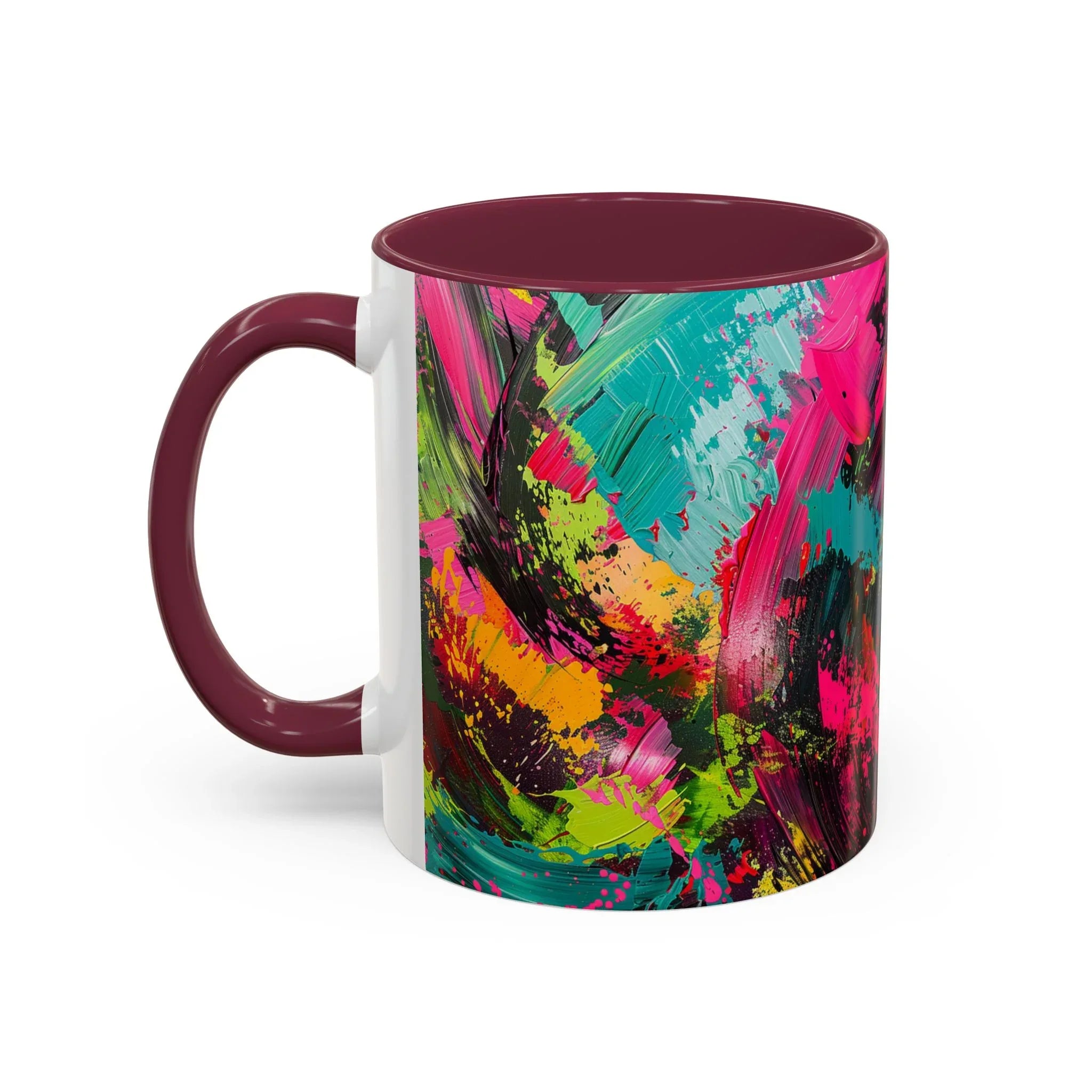 Abstract Colorful Brushstroke Mug | 11oz 15oz Ceramic - 250 USA Celebration
