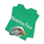 America First Eagle T-Shirt – Patriotic Bald Eagle Tee